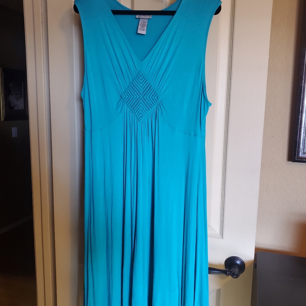 Catherines 1X Aqua Dress